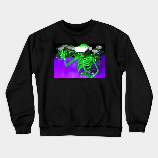 Slime Skeleton VR Crewneck Sweatshirt by occultfx